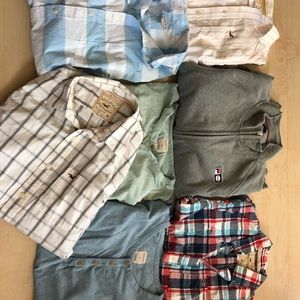 Lot of 7 Hollister Merona FILA Men’s XL shirts
